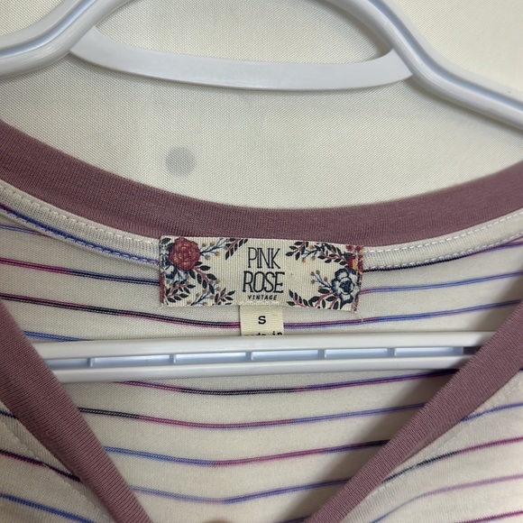 Pink Rose Vintage Shirt Size Small - Picture 4 of 6